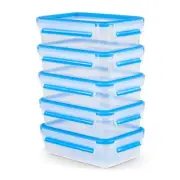 EMSA Emsa Clip and Close Lot de 5 boîtes rectangulaires de conservation plast...