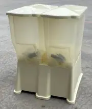 Tablecraft 3 Gal DOUBLE Drink Beverage Dispenser TW33 Almond *No Drip Tray* NEW