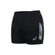 ASICS 女排球短褲-台灣製 三分褲 運動 針織 慢跑 吸濕排汗 反光 亞瑟士 黑銀 (7.8折)