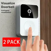 2PK Smart Wireless WiFi Video Doorbell Phone Camera Door Bell Ring Intercom