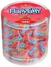 DeeBest Mini Flapy Taffy BUCKET Strawb - 8 pack - 100% Kosher