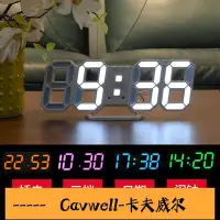 在飛比找Yahoo!奇摩拍賣優惠-Cavwell-LED數字時鐘 3D數字時鐘 牆面立體鐘 電