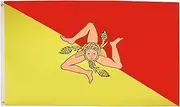 Sicily Flag 3' x 5' - Italy - Sicilian Flags 90 x 150 cm - Banner 3x5 ft - AZ FLAG