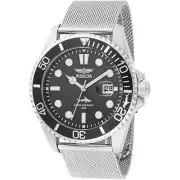 Invicta Men's Watch Pro Diver Black Dial Stainless Steel Mesh Bracelet 47172