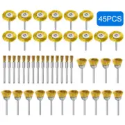 45x brass brush wire brush for Dremel grinder drill accessories cup brush