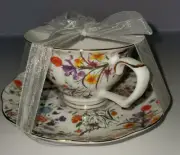Grace's Teaware Floral Tea Cup & Saucer Set NEW