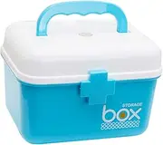HAPINARY First Aid Kit Box for Baby Medicine Storage Organizer Compact Emergency Kit Portable Container Case with Handle Lake