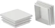 uxcell 8Pcs 50mmx50mm (2inch) Plastic Tubing Plug Square Post End Caps for Handrail Stair Newel Guardrail Tube White