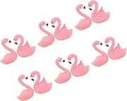 HEALSOPTHY 12pcs Flamingo Ornament Adorable Cake Decor Micro Landscape Adornment for Parties Home and Car Includes Closed Wings and Opening Wings Flamingo Figurines