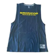 Brisbane Broncos NRL Outerstuff Wordmark Muscle Singlet Shirt Size S-5XL!
