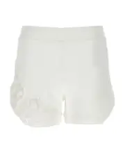 Ermanno Scervino High-Waist Elasticated Waistband Laced Shorts XS White