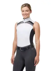Kerrits Top Rail Coolcore Sleeveless Shirt Solid - White