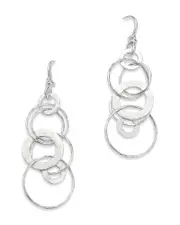 Ippolita Sterling Silver Hammered Jet Set Earrings