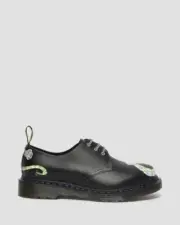 Dr. Martens 1461 WB BEETLEJUICE SMOOTH BLACK LEATHER OXFORD SHOES DR DOC