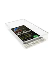 SMARTLINK 6pcs Plastic Drawer Organizer Clear Storage Boxes 28.5x14x5.2cm for Home, Kitchen Office Drawers