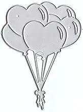 DzIxY Balloon Heart Metal Cutting Dies for Clear Stamps and Metal Cutting Dies Sets for Card Making Scrapbooking Paper Supplies Seals Storage Pockets