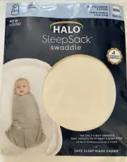 Halo Sleep Sack Swaddle Newborn TOG 1.5 Cream 0-3 Months