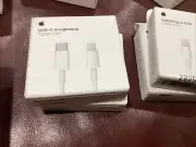 (2) Apple OEM USB to Lightning iPhone Charging Cable MD818ZM/A - (1m) 2 Items