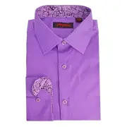 Men's $79 Jerry Garcia Modern-Fit Lilac Dress Shirt S 14-14.5 32/33 NWT