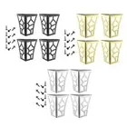 4 Pieces Hollow Pattern Metal Table Legs Modern for NightStand Cabinet Table