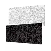 Topographic Mouse Pad Mat Gaming Large Long Extend Black/White Mousepad Big D1