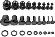[Longbeauty] 18PCS 14G-00G Ear Stretching Kit Single Flat Top Gauges Plugs Surgical Steel Ear Expander Body Piercing Jewelry