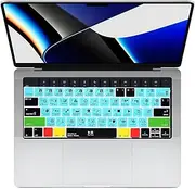 Davinci Resolve Shortcuts Keyboard Cover for 2016-2024 M1/M2 MacBook Pro 14 inch and MacBook Pro 16 inch, MacBook Pro 13 15 Touch Bar Inch(A1989/A1706,A1990/A1707) 2016-2024