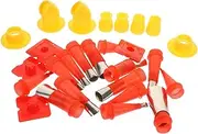 LALAFINA 1 Set Reusable Caulking Finishing Tool Nozzles with Base Protective Cover for Grout Sealer Caulk Extension for Kitchen Bathroom Maintenance