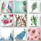 Peacock Feather Pattern Decorative Cushions Pillowcase Cushion Cover Pillow