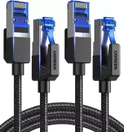 Cat8 Ethernet Cable 2 Pack High Speed 40Gbps 2000Mhz Braided Network Cord Cat 8