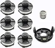 8Pcs 196146-9 Replacement Trimmer Spools For M akita Akkusense, 1.6mm x 8.3m Weed Eater Lines & Caps for Makita String Trimmer Weed Eater 18V DUR181Z/DUR181RF/DUR181 (6 Spools + 1 Cap +1 Spring)