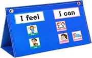 harayaa Routine Pocket Chart Educate Game Removable Feeling Chart Kids Visual Schedule
