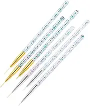 minkissy Professional Nail Art Tools Kit Pcs Nail Painting Pen Sequined Brush Set Silver Gold Rods