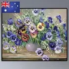 Painting By Numbers Kit DIY Flowers Hand Painted Canvas Oil Wall Art Picture