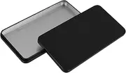 Alipis Box Metal with Lid Sturdy Currency Tray Holder Stylish Black Container for Coins Jewelry Stamps and Small Storage Elegant Minimalist Design
