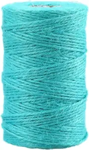 Jute Twine String 328Ft, 2Mm Blue Natural Twine for DIY, Gift Wrapping, Garden