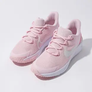 【NIKE 耐吉】Star Runner 4 NN 女鞋 大童 粉白色 基本款 運動 休閒 慢跑鞋 DX7615-602