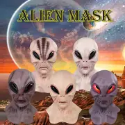 Halloween Cosplay Alien Mask Scary Horrible Horror Magic Latex Costume Party