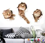 壁貼【橘果設計】可愛貓咪 DIY組合壁貼 牆貼 壁紙 室內設計 裝潢 無痕壁貼 佈置