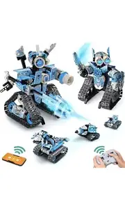 Coplus 5 in 1 STEM Robot Building Kit, App & Remote Control Cars Building 398Pcs