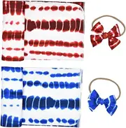 MERRYHAPY 2 Sets Bow Tie Hair Wrap Swaddles Swaddle Blankets Muslin Swaddle Blanket Photo Photography Wrap Blanket Spandex