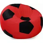 Soccer Bean Bag Cover (Filler Not Included), Leatherette Durable Double Stitc...