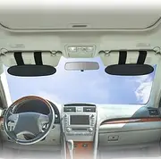 Car Window Sunshade WANPOOL Anti-Glare Car Visor Sunshade Extender for Drivers and Front Seat Passengers (Silver) - 2 Pieces