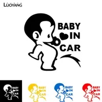 在飛比找蝦皮商城優惠-洛陽牡丹 可愛Baby in car 車貼紙 男寶寶個性反光