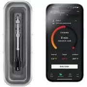 Digital Food Thermometer with Ultra-Thin Stainless Steel Probe & Cooking Presets