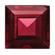 Gemstone Garnet Aa Quality 5mm Square Step-Cut