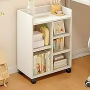 Bookcase, Home Office Storage Book Shelf, Bedroom Organizer Rack, Living Room Bookshelf A128 (A White)