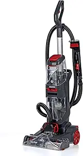 [AGARO] Elite Upright Wet & Dry Carpet Cleaner, 800W, 13.5 kPa Suction Pressure, Dual Rolling Brush, Upholstery Cleaner, Red & Grey