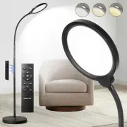 LED Floor Lamp, Reading Light, Bright Modern Tall Lamp, 3 Color Temperatures & B