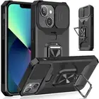For iPhone 13 12 11 SE XR XS 8 Shockproof Rugged 360 Ring Stand Armor Cover Case